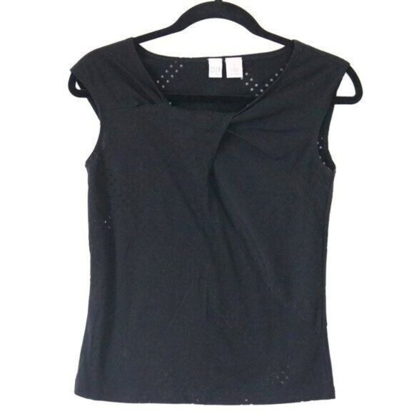 Dkny Tops - City DKNY Black Cutout Shirt Small